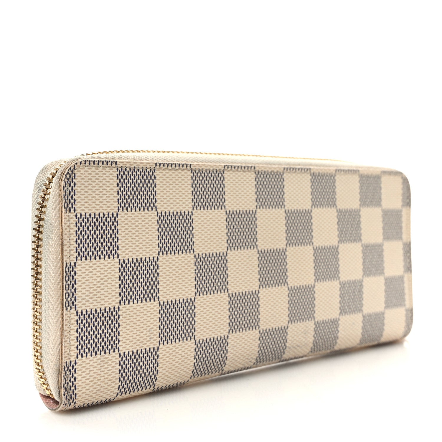 Louis Vuitton Damier Azur Clemence Wallet Rose Ballerine 3 of 8