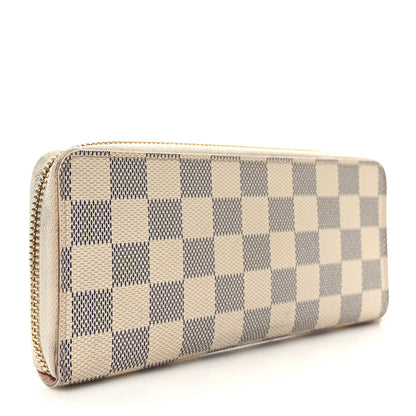 Louis Vuitton Damier Azur Clemence Wallet Rose Ballerine 3 of 8
