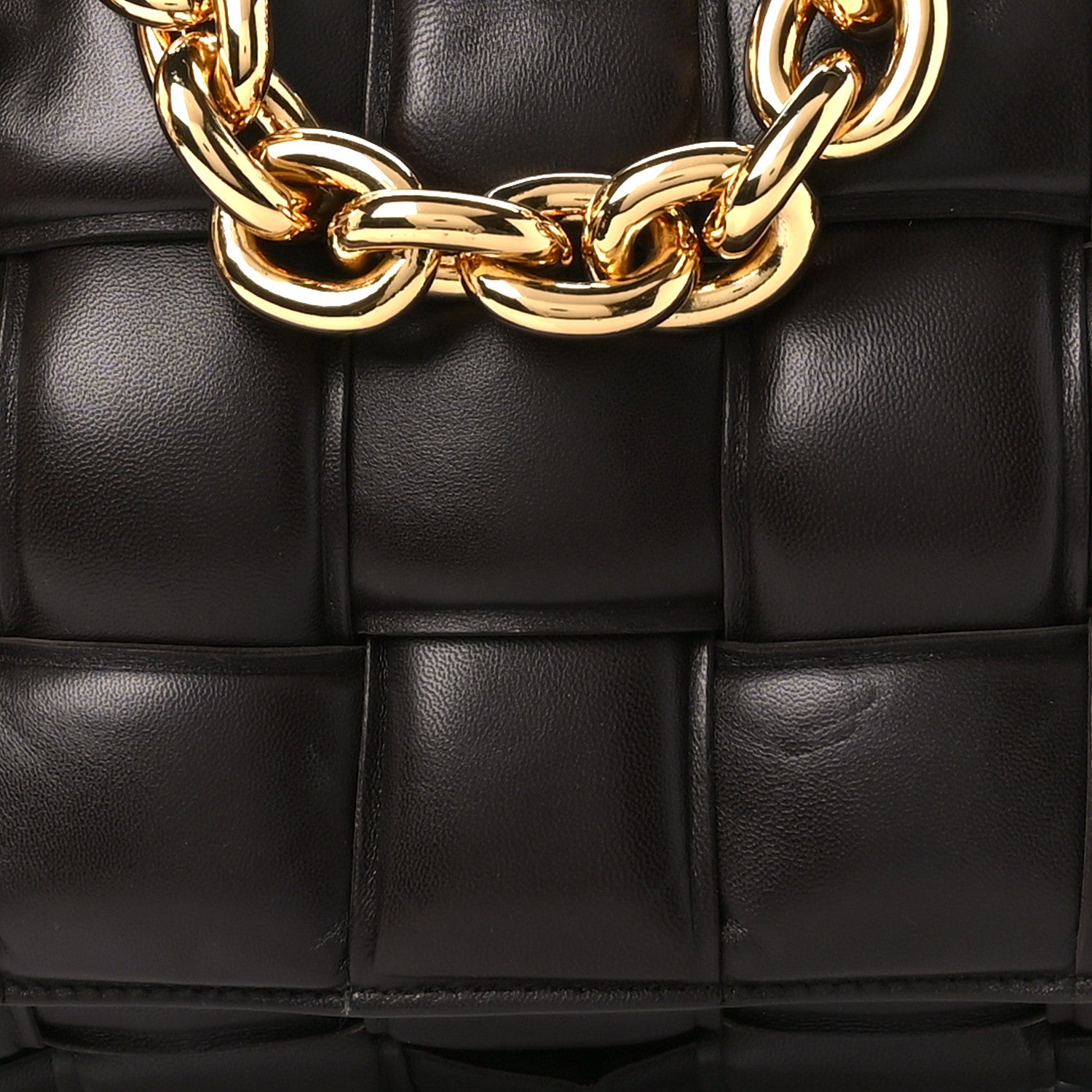 Bottega Veneta Lambskin Maxi Intreccio Padded Chain Cassette Crossbody Bag Fondant 10 of 12