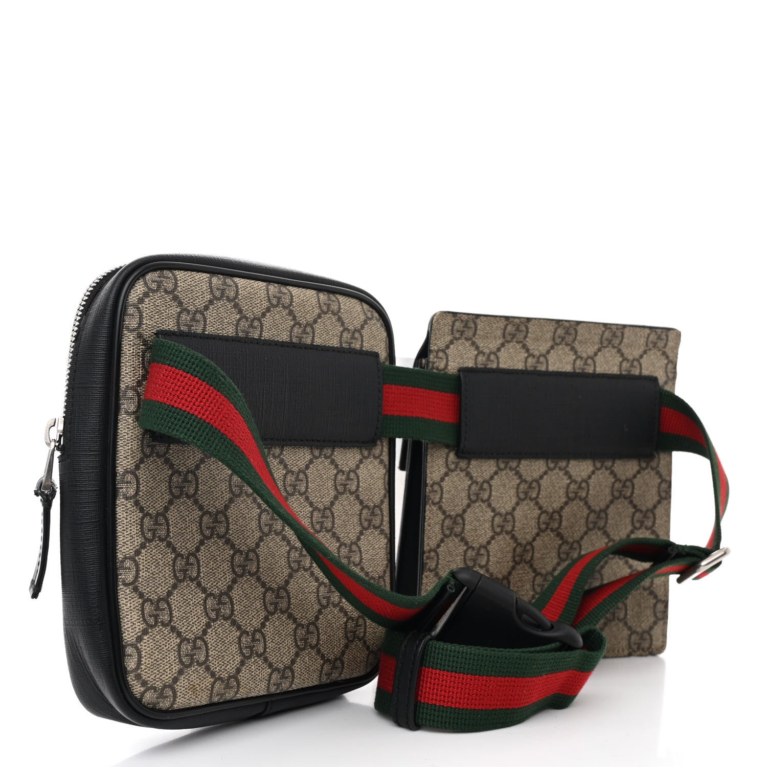 Gucci GG Supreme Monogram Web Belt Bag Black 3 of 16