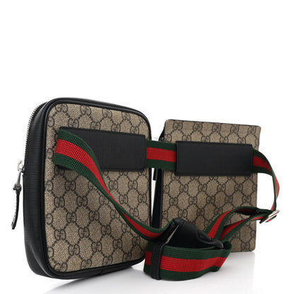 Gucci GG Supreme Monogram Web Belt Bag Black 3 of 16