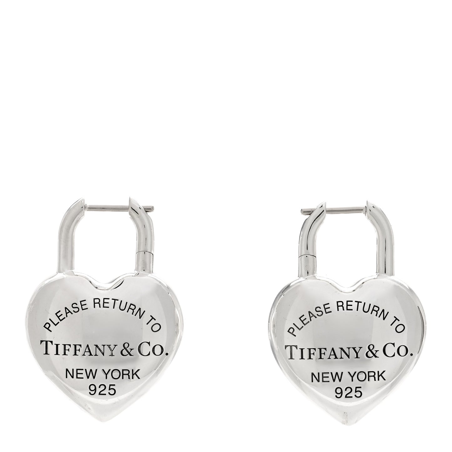 Sterling Silver Return to Tiffany Full Heart Earrings