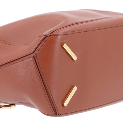 Loewe Nappa Lambskin Small Featherlight Puzzle Bag Pecan 9 of 10