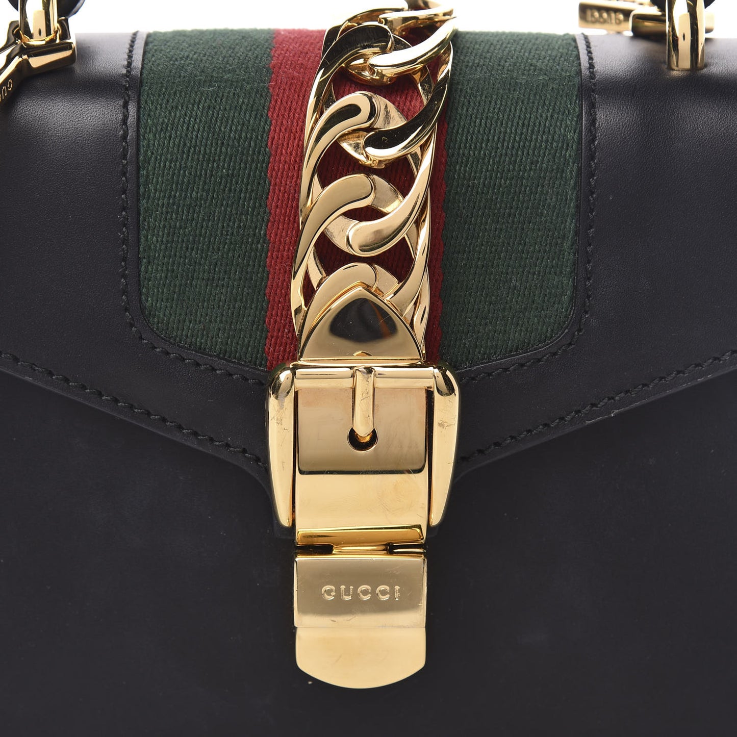 Calfskin Mini Sylvie Top Handle Bag Black