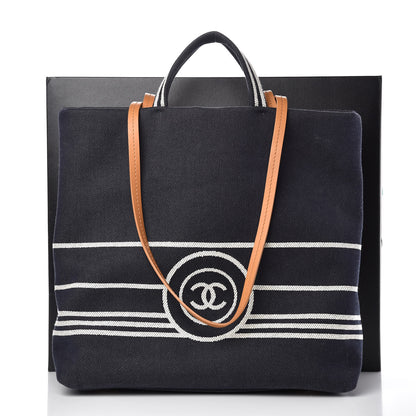 Chanel Denim Large Shopping Tote Black 10 of 10