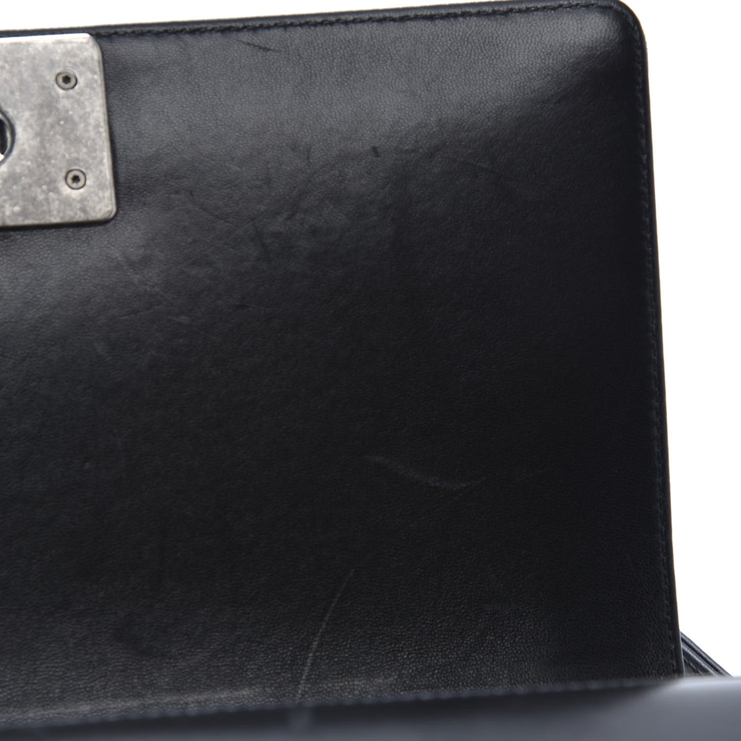 Calfskin Quilted Medium Boy Flap Black