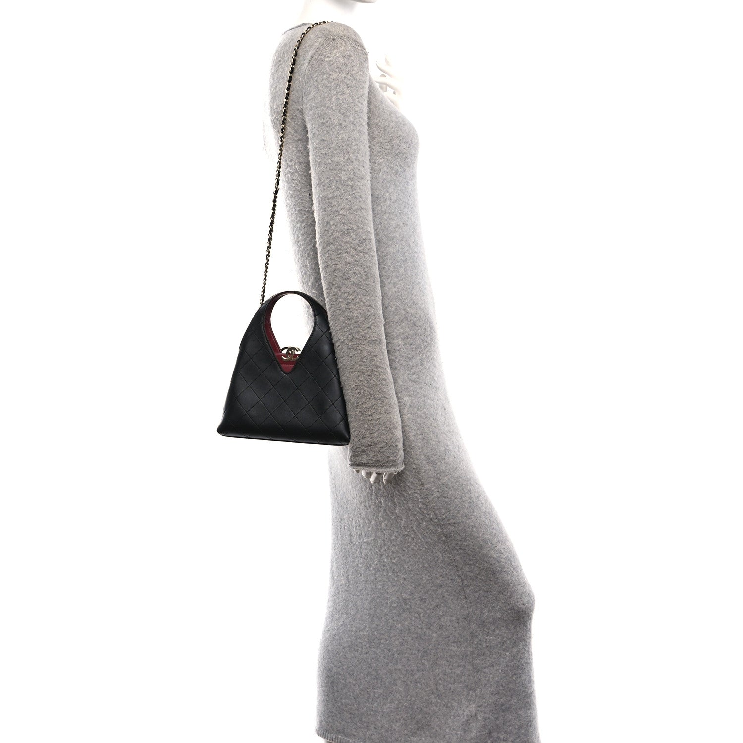 Chanel Calfskin Chic Lady Small Shopping Tote Black 3 of 11