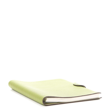 Hermes Togo Ulysse MM Notebook Cover Vert Anis 4 of 10
