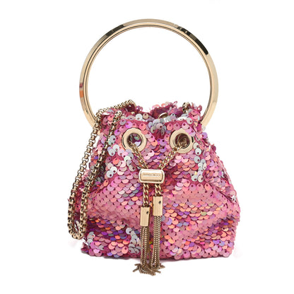 Jimmy Choo Sequin Paillettes Micro Bon Bon Bag Pink Multicolor 1 of 9