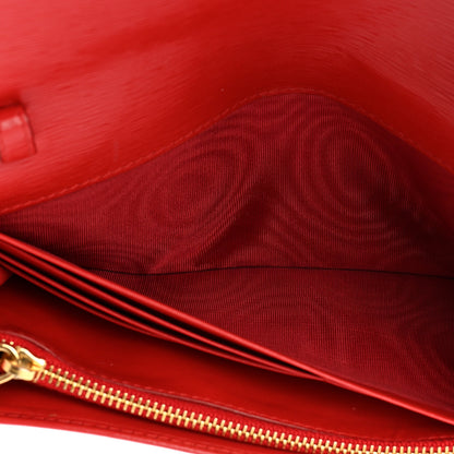 Prada Vitello Move Metal Oro Chain Wallet Lacca 8 of 27