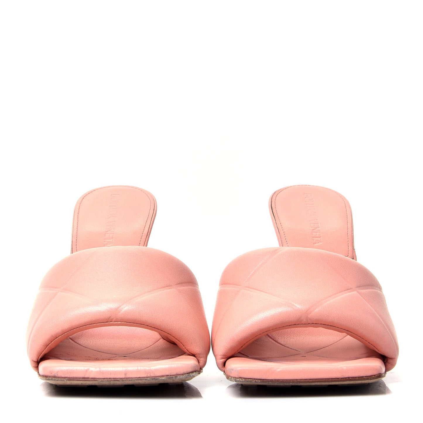Nappa Quilted Rubber Lido Mule Sandals 36 Blossom