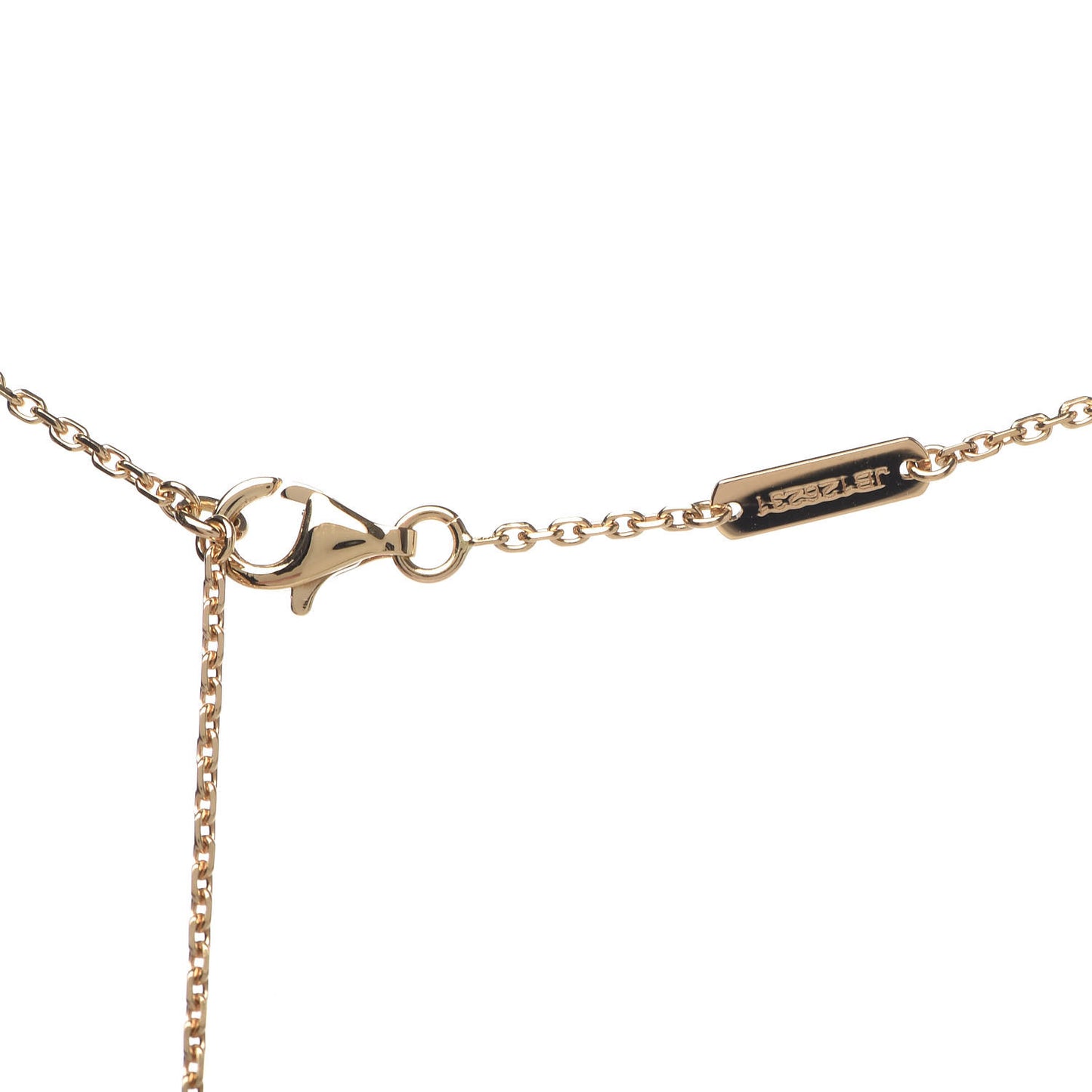 18K Yellow Gold Carnelian Vintage Alhambra Pendant Necklace