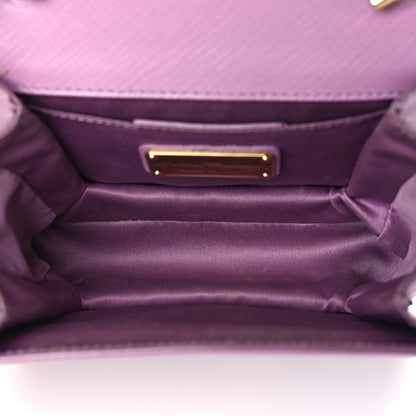 Salvatore Ferragamo Printed Calfskin Ginny Crossbody Bag Purple 5 of 9