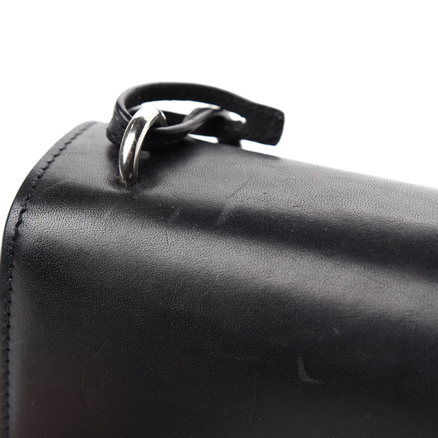 Saint Laurent Calfskin Medium Monogram Sunset Shoulder Bag With Braided Strap Black 11 of 14