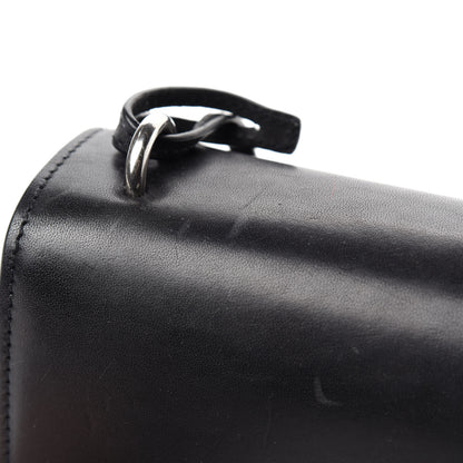 Saint Laurent Calfskin Medium Monogram Sunset Shoulder Bag With Braided Strap Black 11 of 14