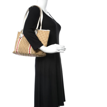 Gucci Monogram Medium Jolicoeur Tote White 2 of 22