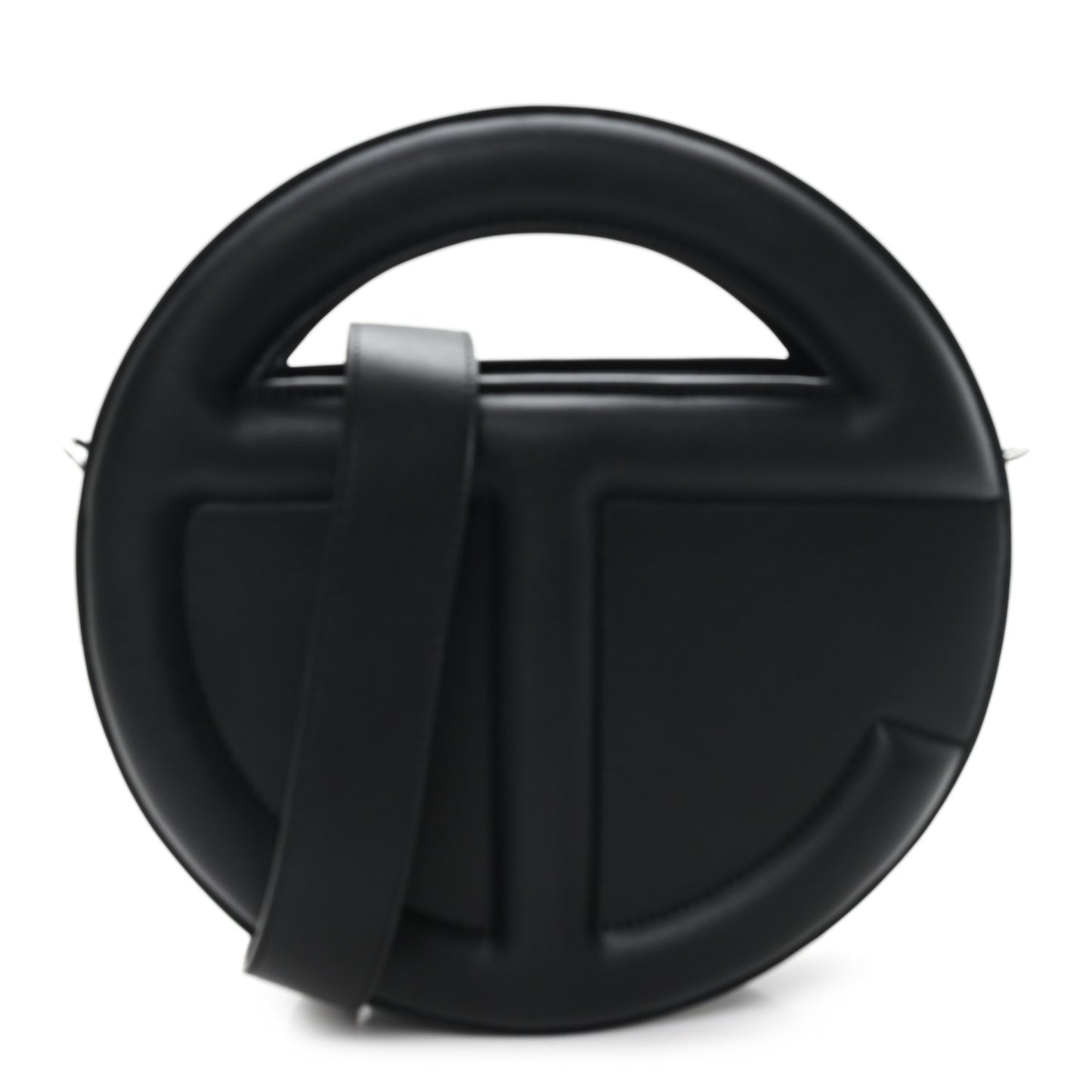 Vegan Leather Major Circle Bag Black