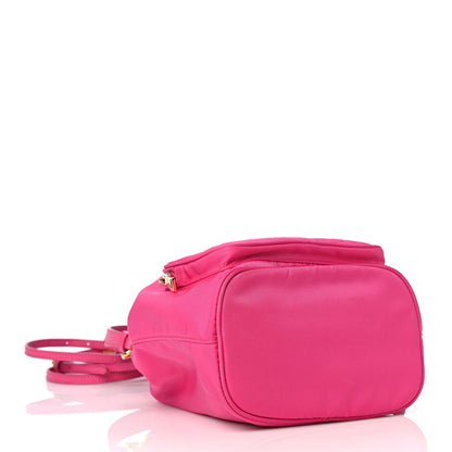 Prada Saffiano Tessuto Nylon Mini Bucket Crossbody Bag Pink 3 of 4