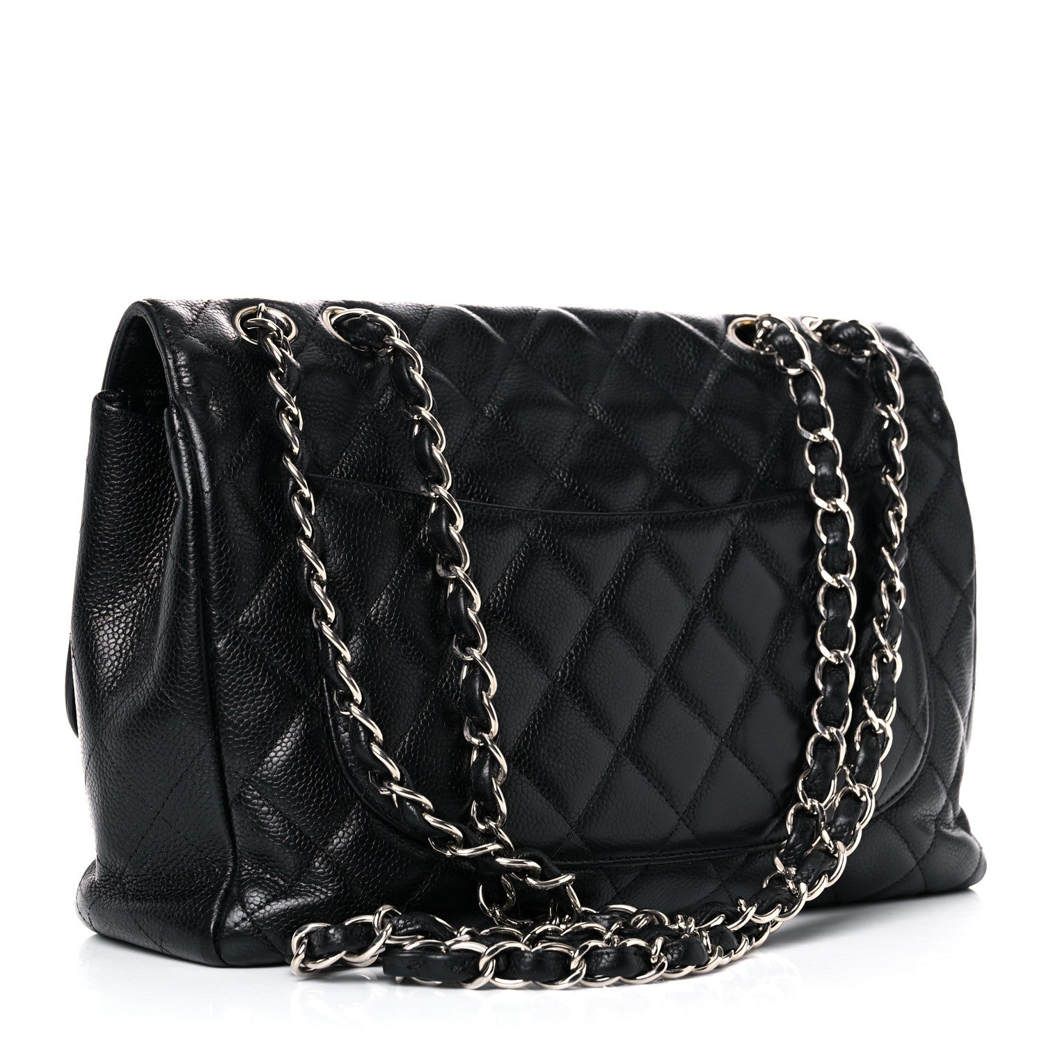 Chanel Caviar Quilted Jumbo Single Flap Black 3 of 22