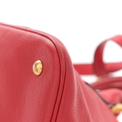 Miu Miu Goatskin Madras Bauletto Top Handle Tote Red 13 of 13