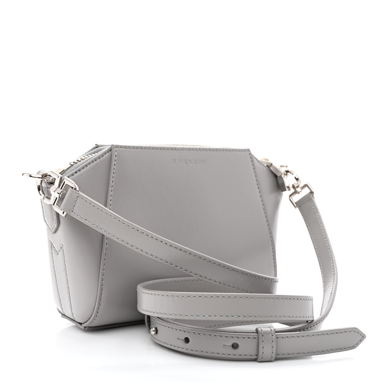 Givenchy Sugar Goatskin Nano Antigona Pearl Grey 3 of 10