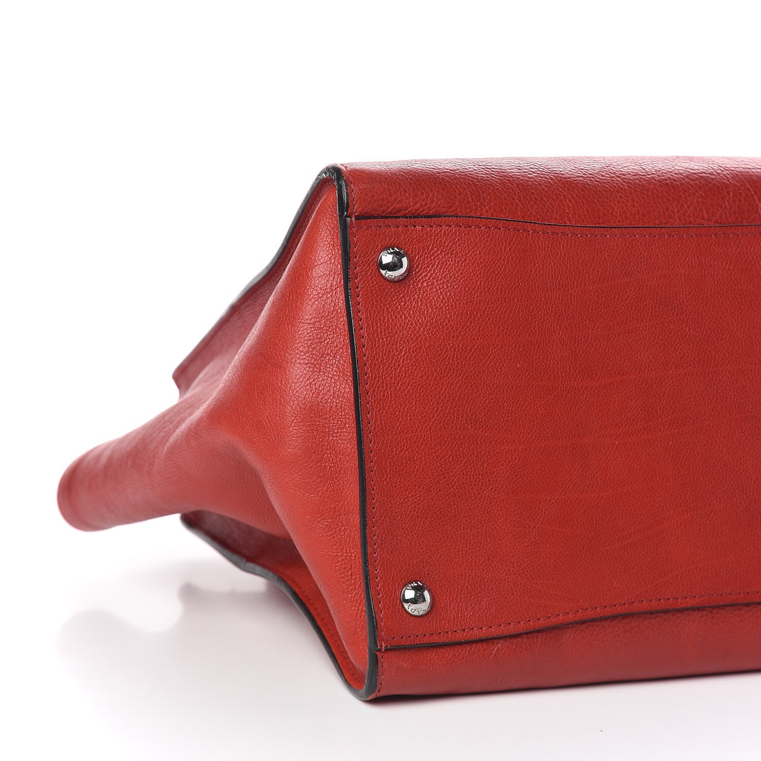 Prada Glace Calf Twin Pocket Tote Fuoco 5 of 11