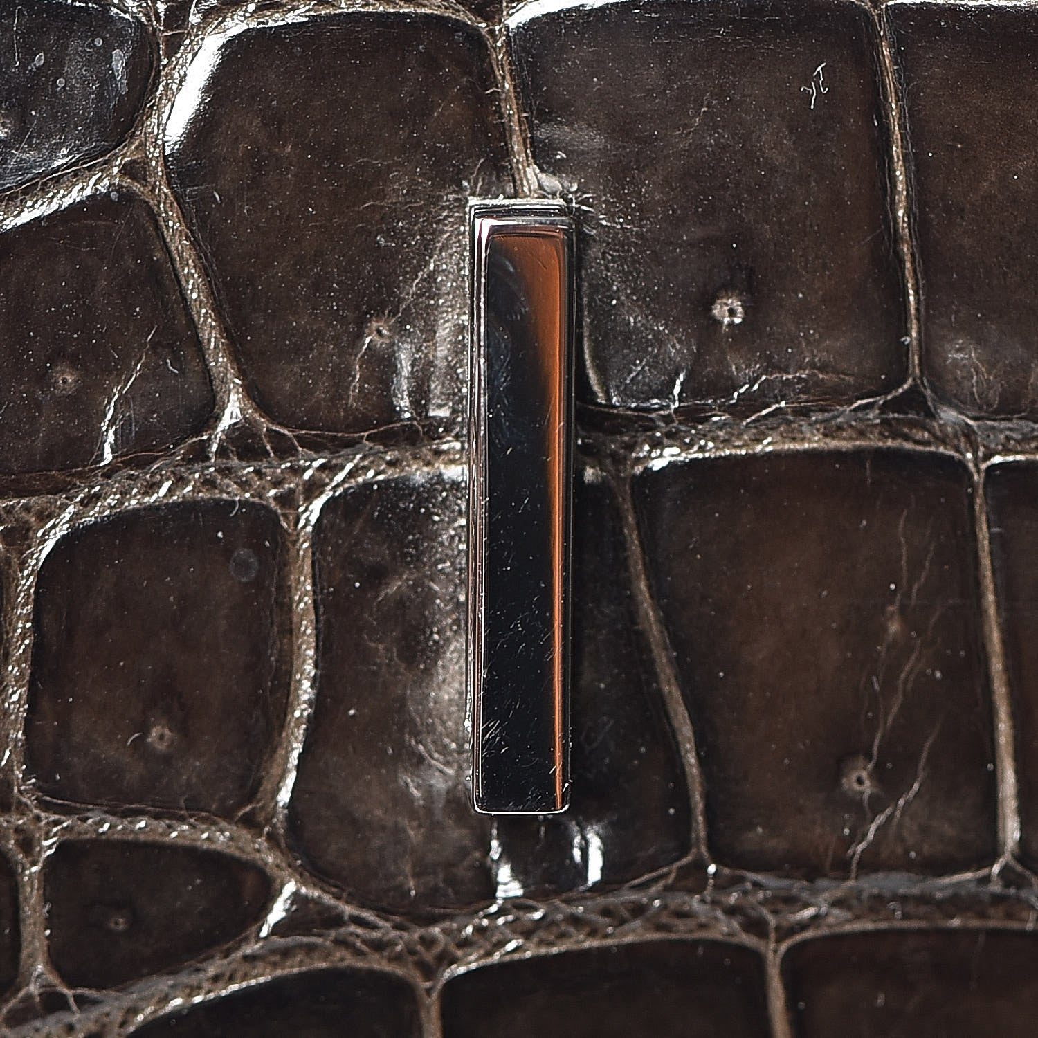 Hermes Shiny Porosus Crocodile Birkin 35 Graphite 20 of 38