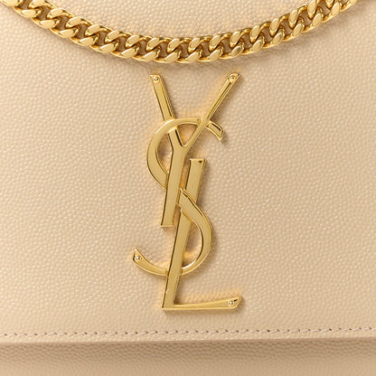 Saint Laurent Grain De Poudre Medium Monogram Kate Satchel Dark Beige 9 of 11