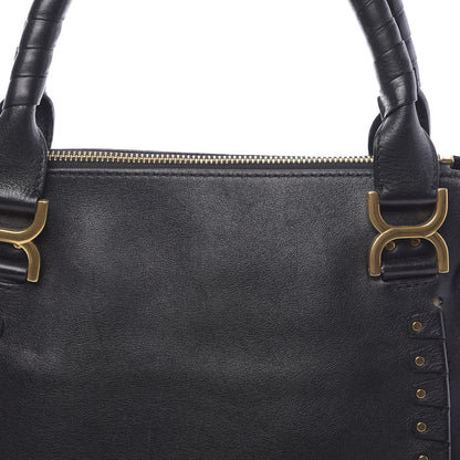 Chloe Calfskin Studded Medium Marcie Satchel Black 10 of 12