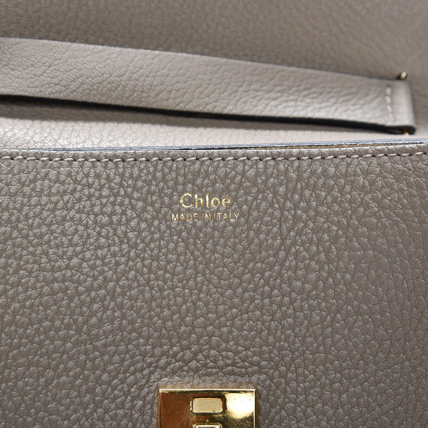 Grained Lambskin Drew Shoulder Bag Motty Grey