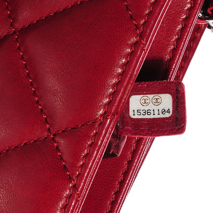 Chanel Lambskin Quilted Mini Chanel 3 Flap Red 6 of 7