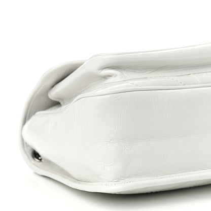 Saint Laurent Crinkled Calfskin Matelasse Monogram Medium Niki Chain Satchel Pearl White 8 of 10