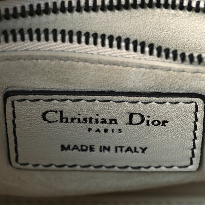 Christian Dior Ultra Matte Calfskin Studded Mini Supple Lady Dior White Black 7 of 9