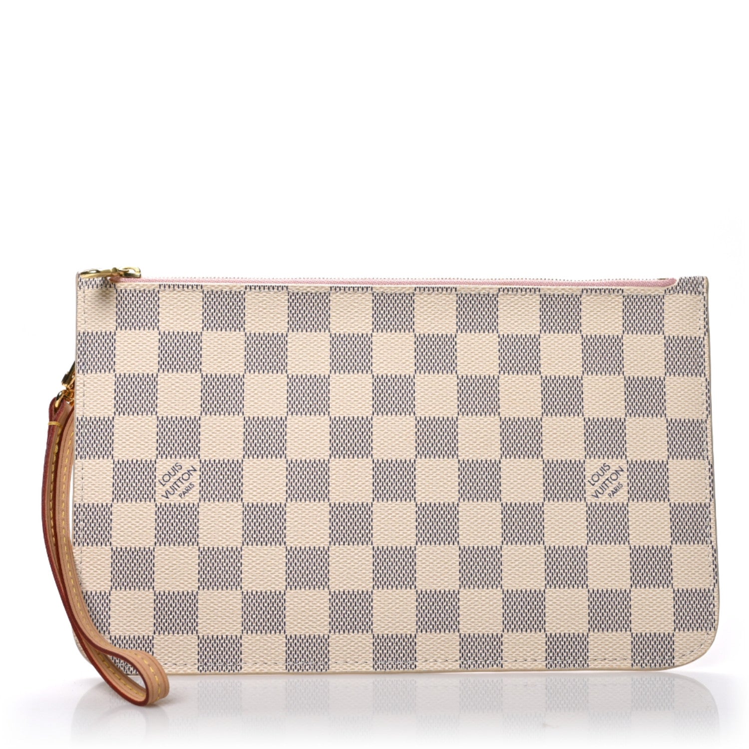 Louis Vuitton Damier Azur Neverfull MM GM Pochette Rose Ballerine 1 of 7