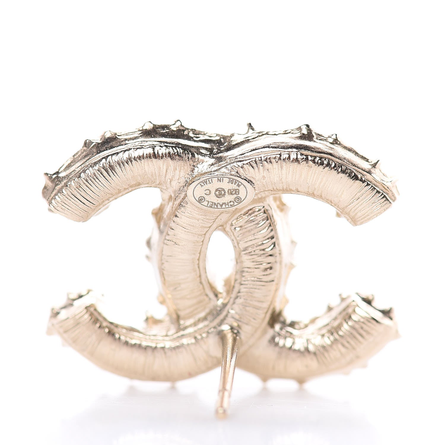 Chanel Pearl CC Camellia Express Stud Earrings Gold 3 of 5