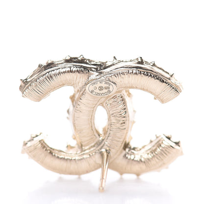 Chanel Pearl CC Camellia Express Stud Earrings Gold 3 of 5