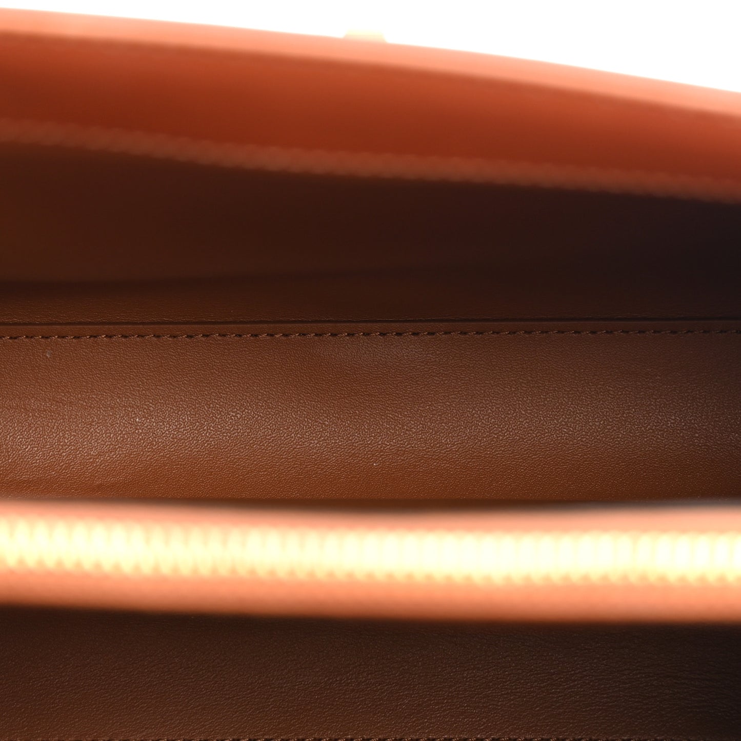 Satinated Calfskin Small 16 Top Handle Bag Tan