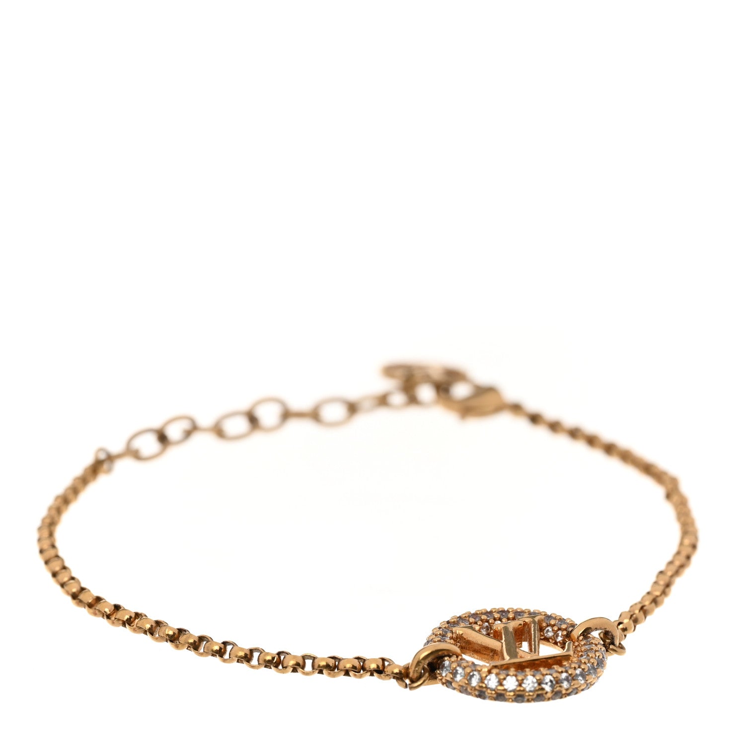 Louis Vuitton Metal Crystal Louise By Night Bracelet Gold 1 of 5