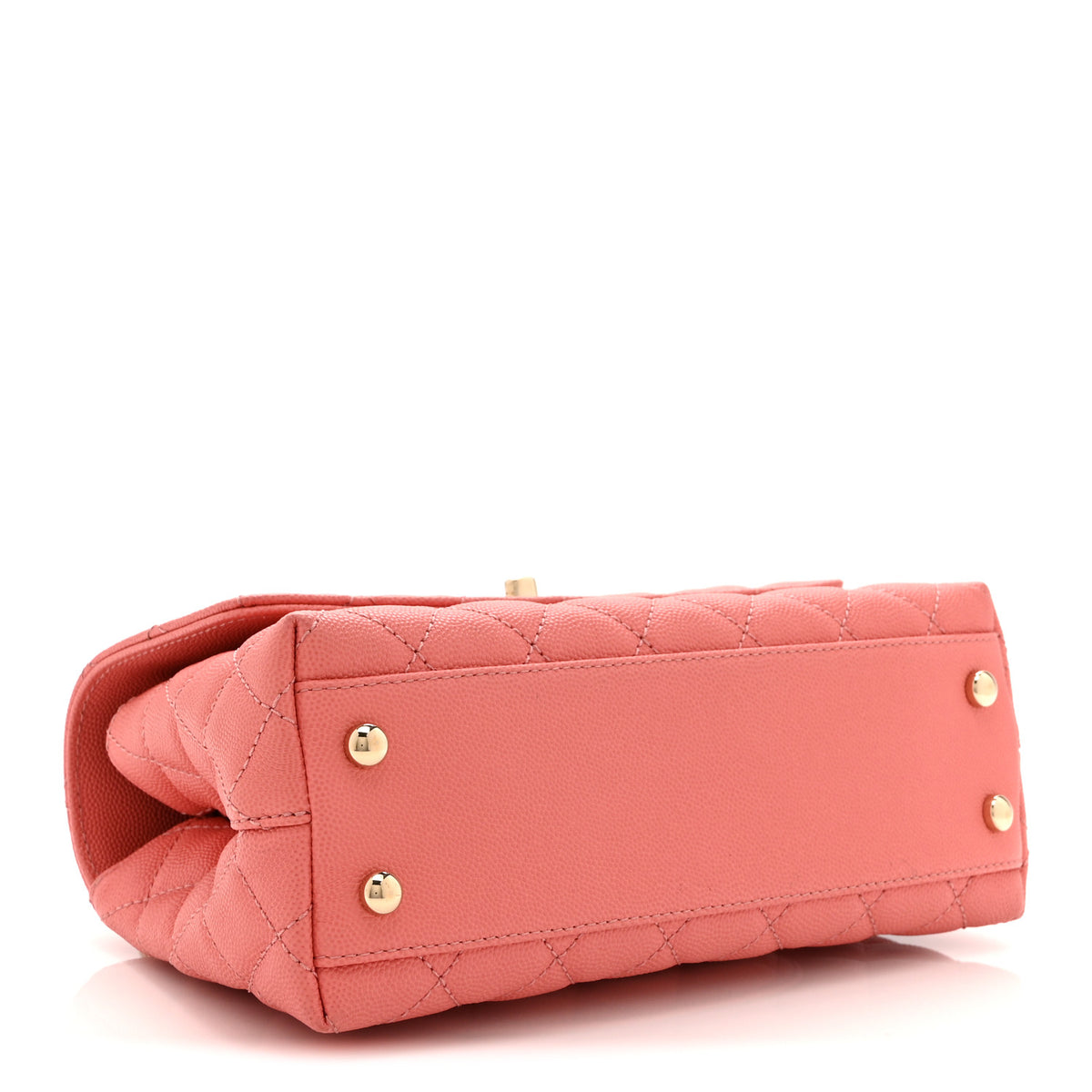 Chanel Caviar Quilted Mini Coco Handle Flap Dark Pink 4 of 10