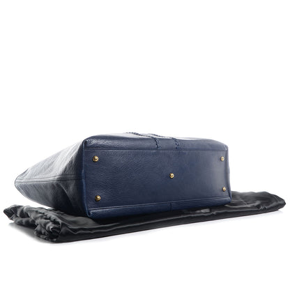 Saint Laurent Calfskin Large Neo Double Reversible Tote Navy 4 of 7