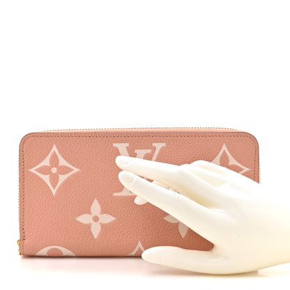 Louis Vuitton Empreinte Monogram Giant Zippy Wallet Rose Trianon Creme 2 of 9