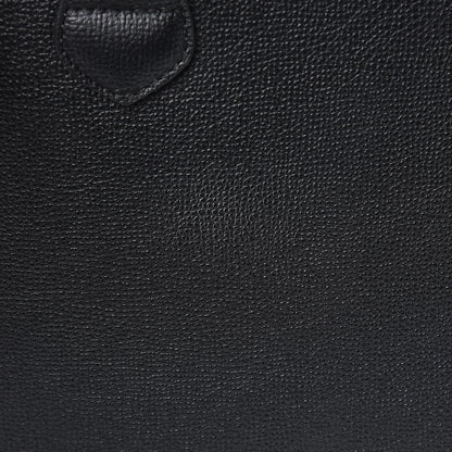 Burberry Grainy Calfskin House Check Medium Banner Tote Black 12 of 12