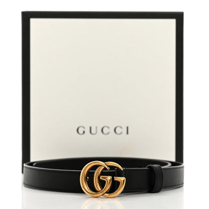 Gucci Calfskin Double G 20mm Belt 70 28 Black 7 of 7