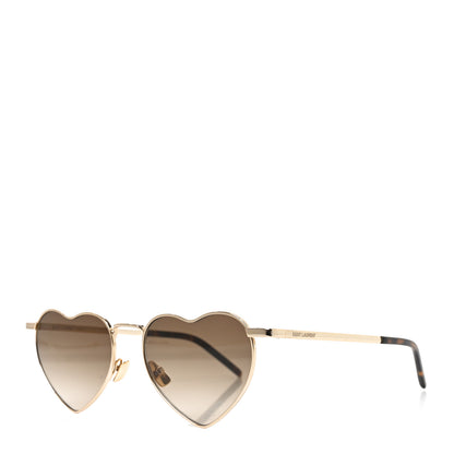 Saint Laurent Metal Heart Frame Loulou SL301 Sunglasses Gold 1 of 7