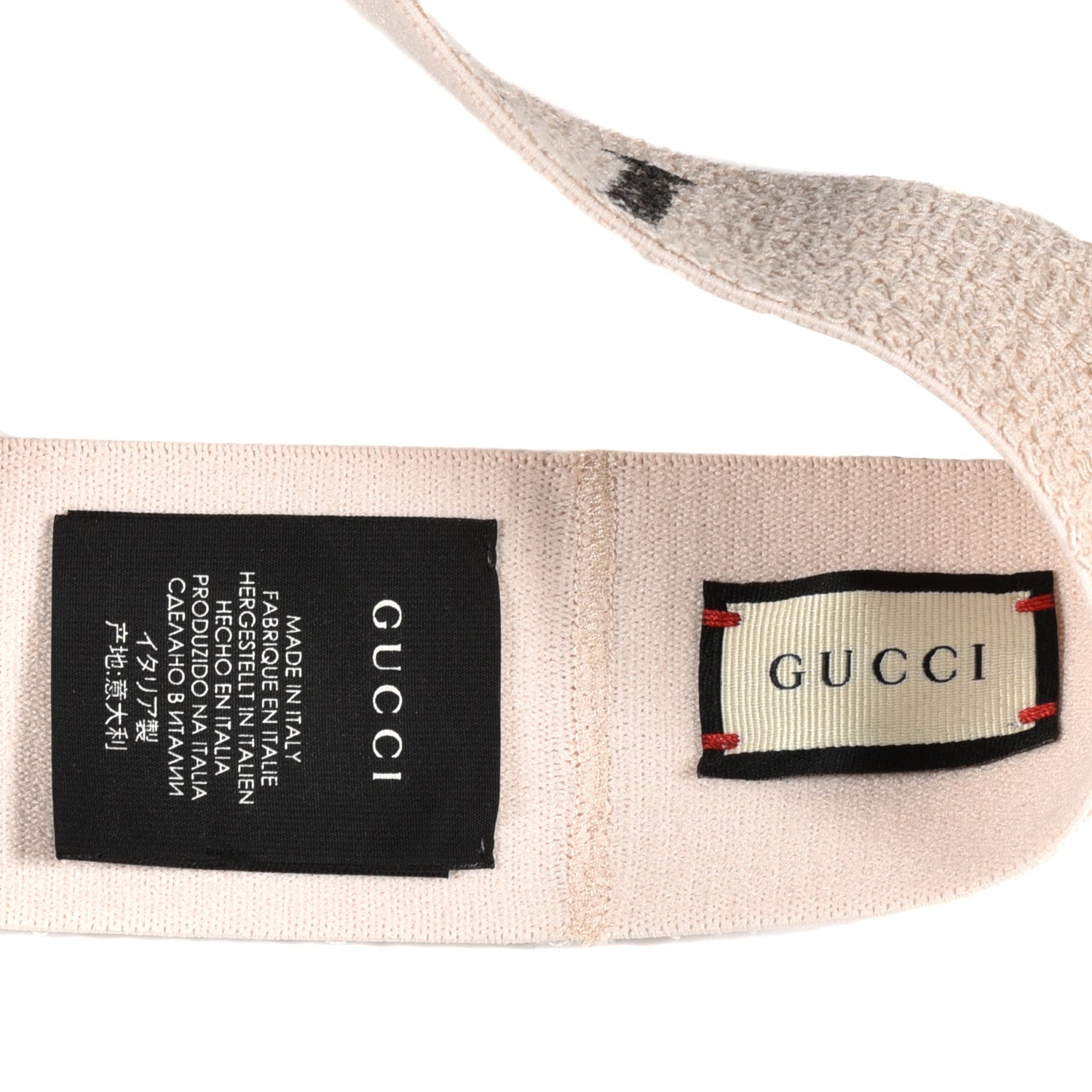 Gucci Cotton Elastic Gucci Logo Headband White 4 of 4