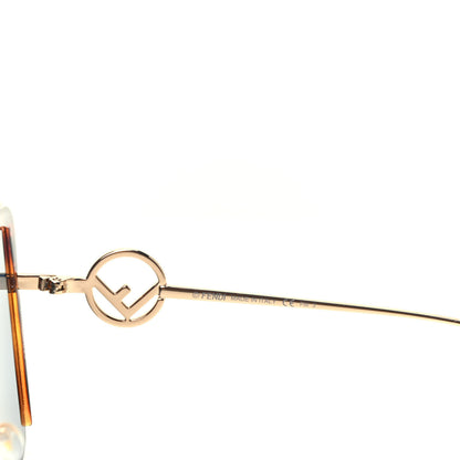 Fendi Metal Acetate F is Fendi FF Square Sunglasses FF 0294/S Gold Havana 5 of 6