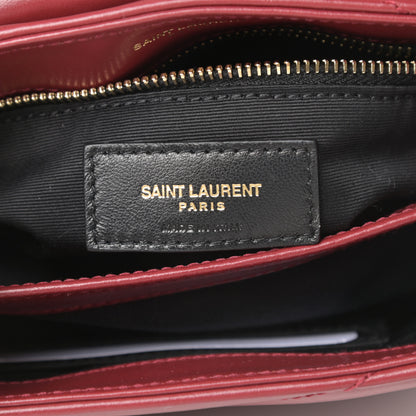Saint Laurent Calfskin Y Quilted Monogram Toy Loulou Crossbody Bag Opyum Red 6 of 10