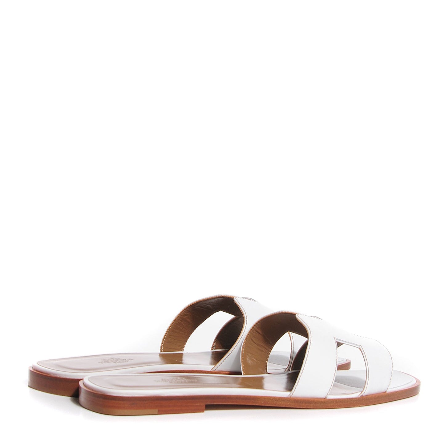Box Calfskin Oran Sandals 40 White