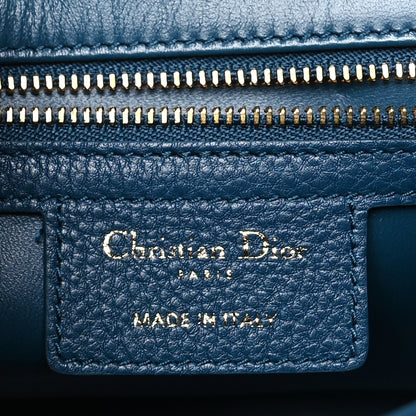 Christian Dior Calfskin Cannage Medium Caro Bag Steel Blue 6 of 10