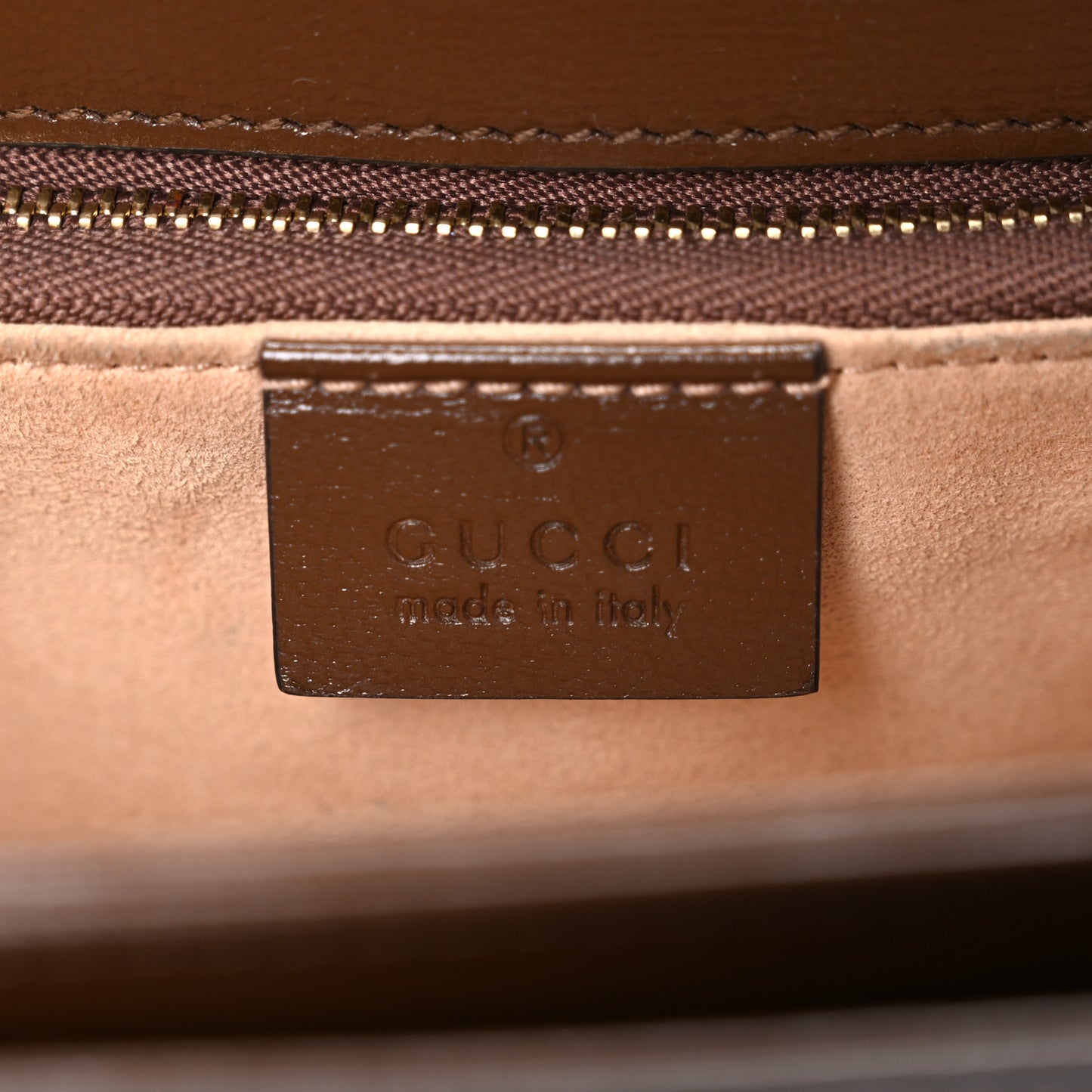 GG Supreme Monogram Horsebit 1955 Shoulder Bag Beige Brown Sugar